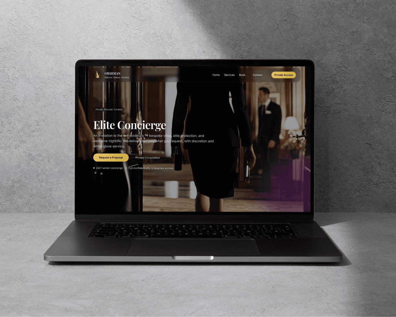 Obsidian Concierge portfolio fotografija Obsidian Concierge - web dizajn slučaj uspeha sa rezultatima