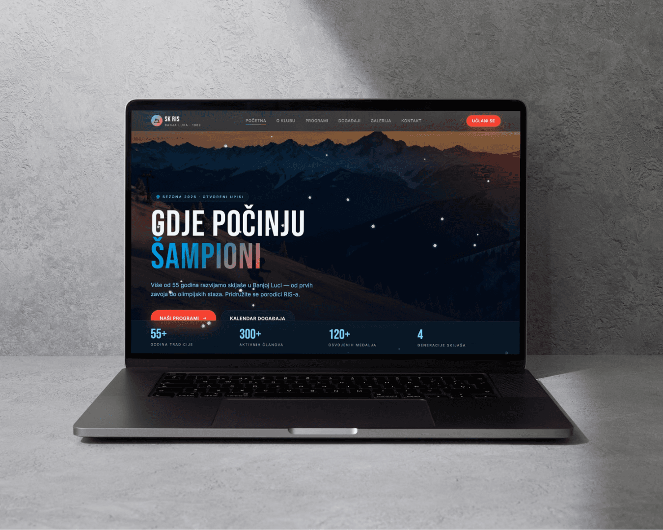 Ski Klub RIS portfolio fotografija Ski Klub RIS - web dizajn slučaj uspeha sa rezultatima